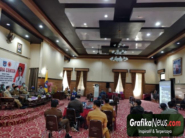 Suasana telekonference Di Balai Kota Mataram